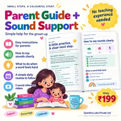 Parent guide and sound support with easy instructions and a daily routine